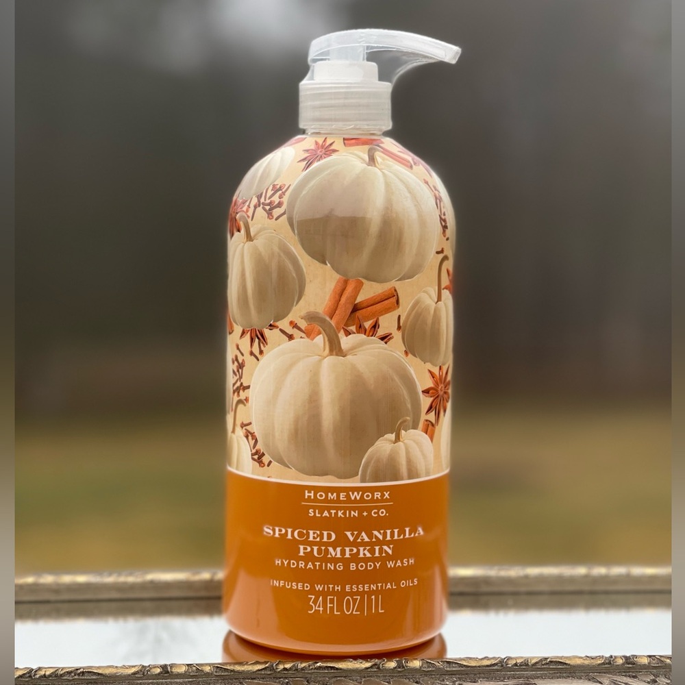 HomeWorx Slatkin & Co Spiced Vanilla  Pumpkin  Body Wash New 34 Oz